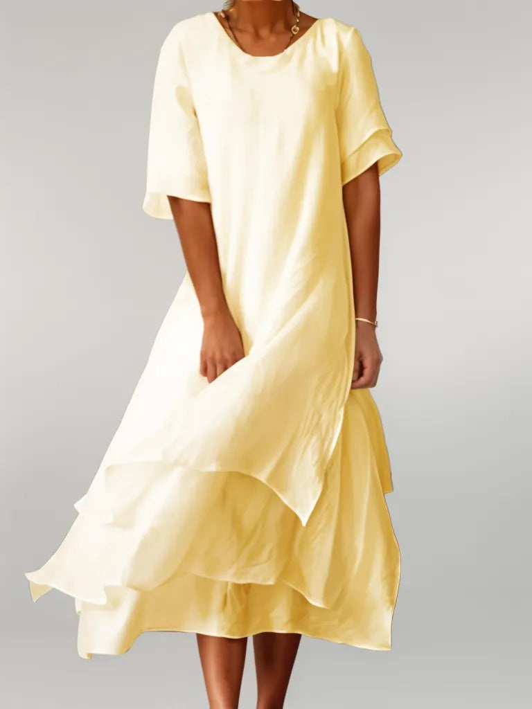 Isilde - Elegante katoenen maxi jurk
