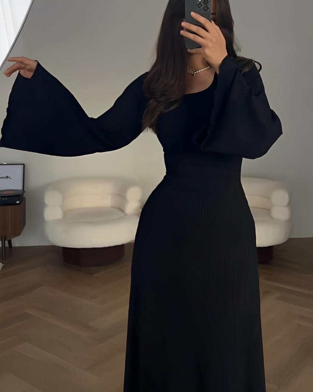 ELEGANTE Gebreide Maxi Jurk