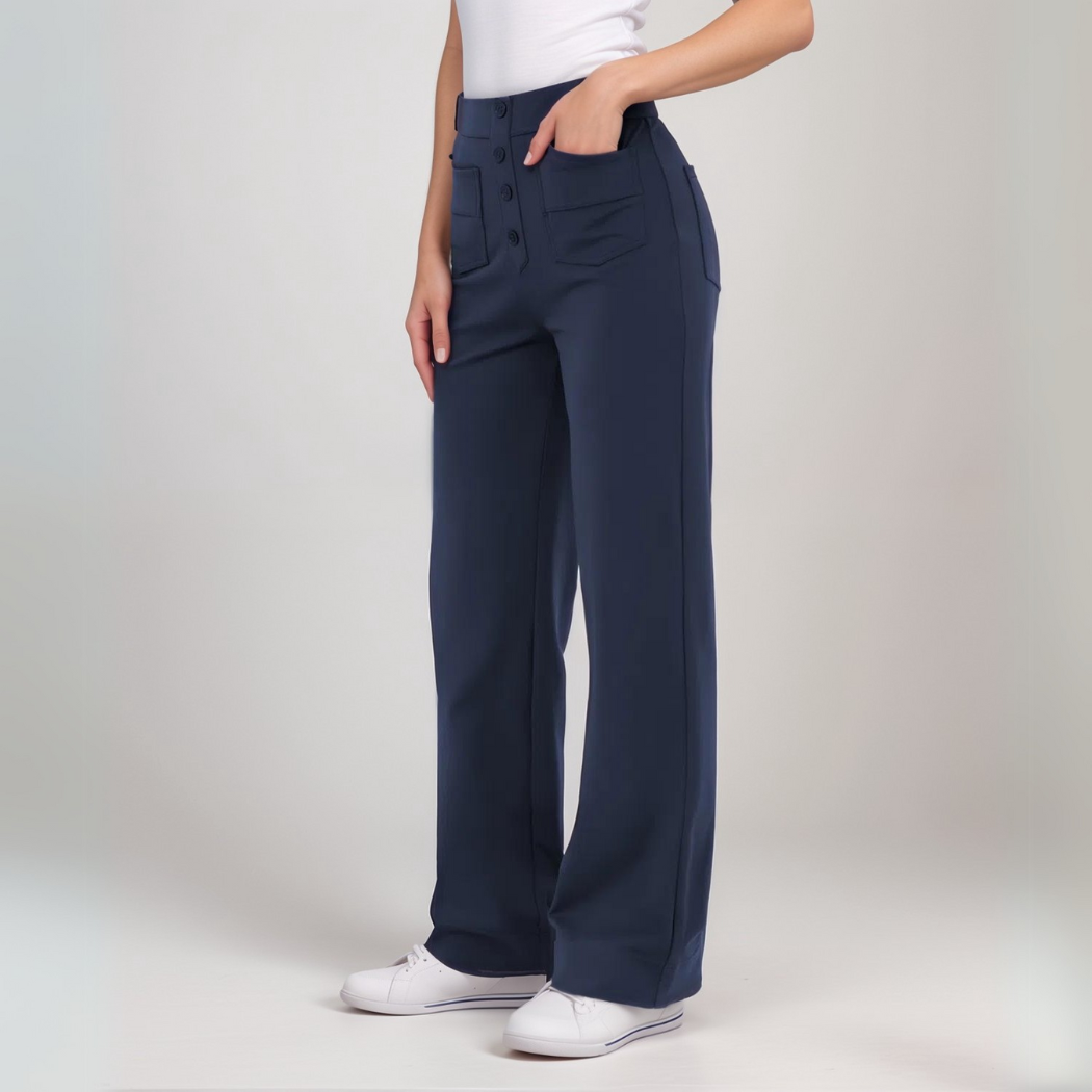 ELSA Elastische broek met hoge taille
