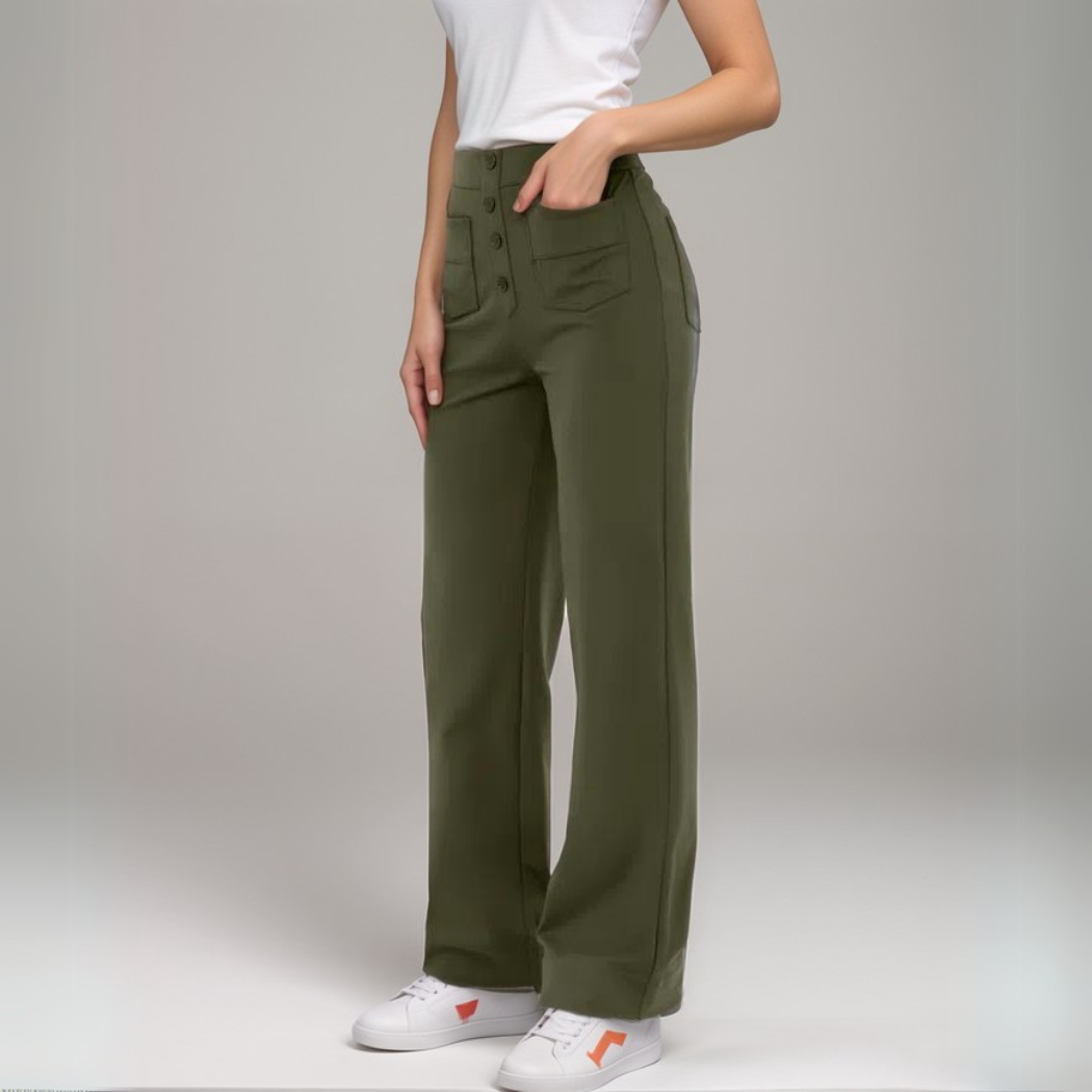 ELSA Elastische broek met hoge taille