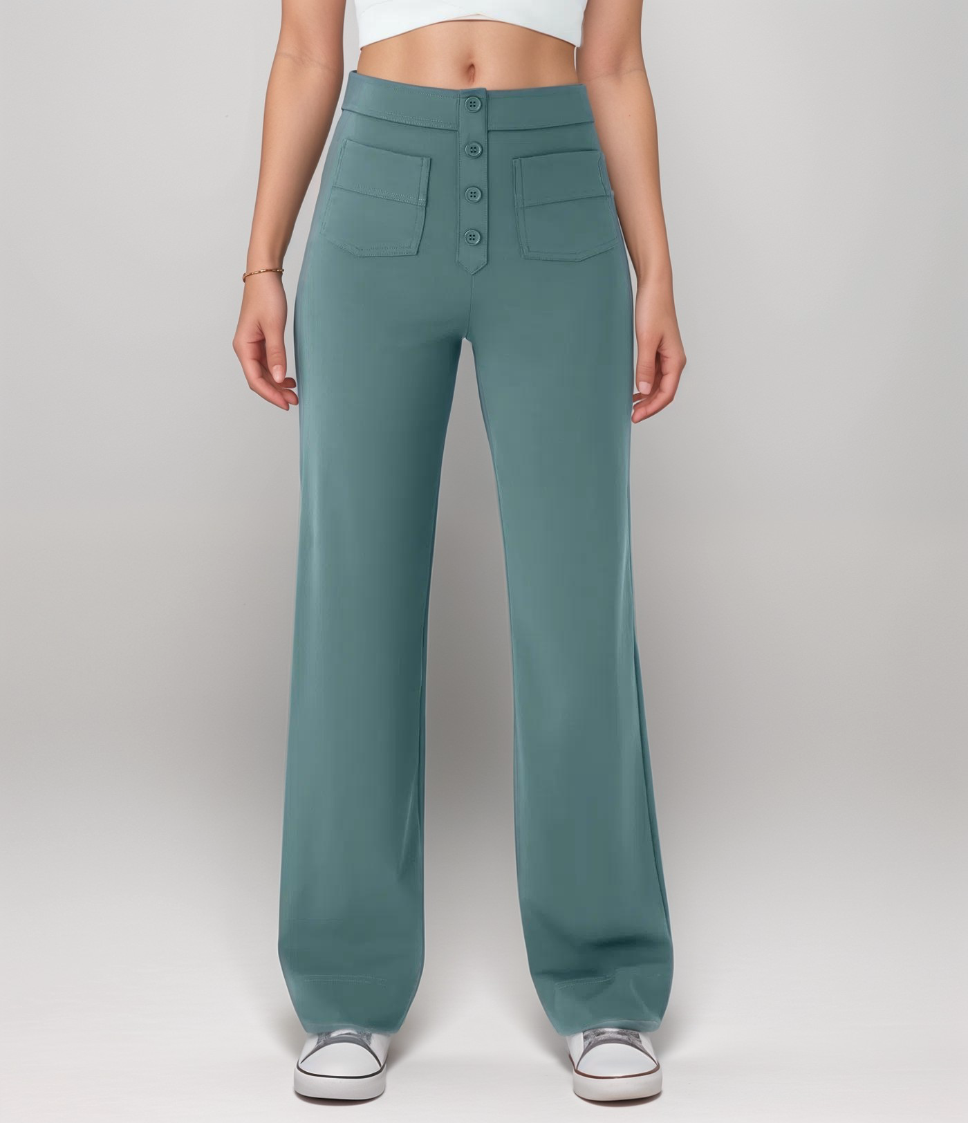 ELSA Elastische broek met hoge taille