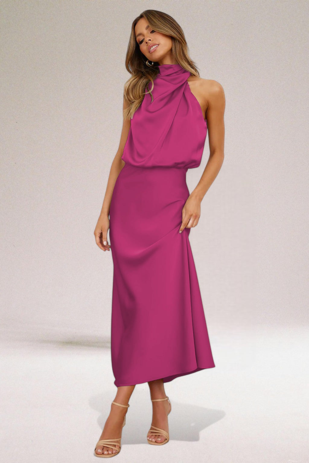 Flavia™ Glamoureuze satijnen jurk