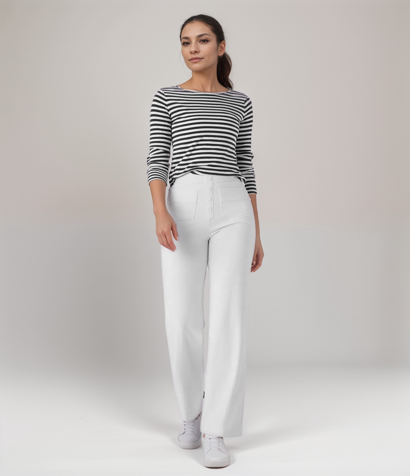 ELSA Elastische broek met hoge taille
