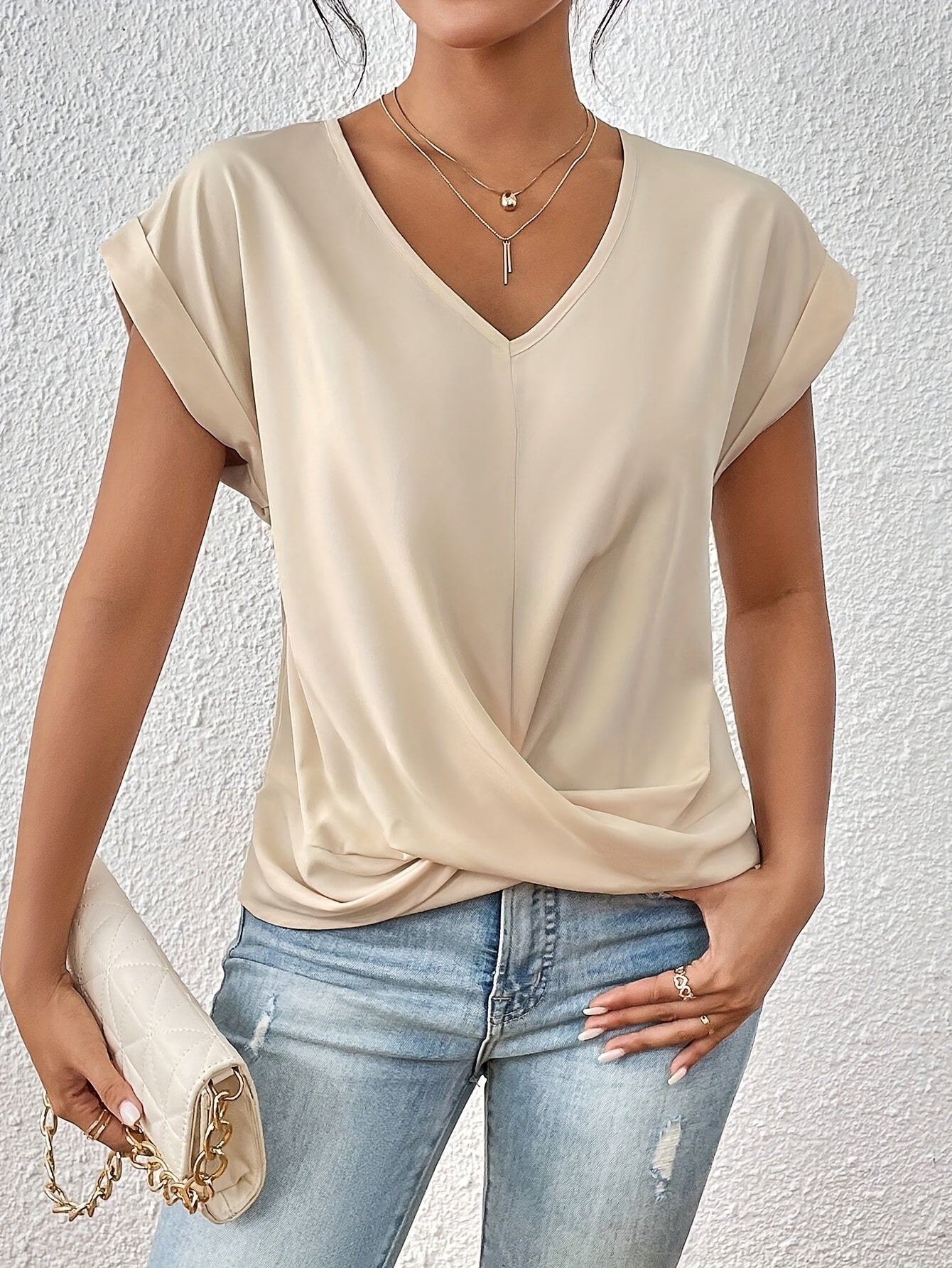 Faina™ | Elegant casual V-hals shirt