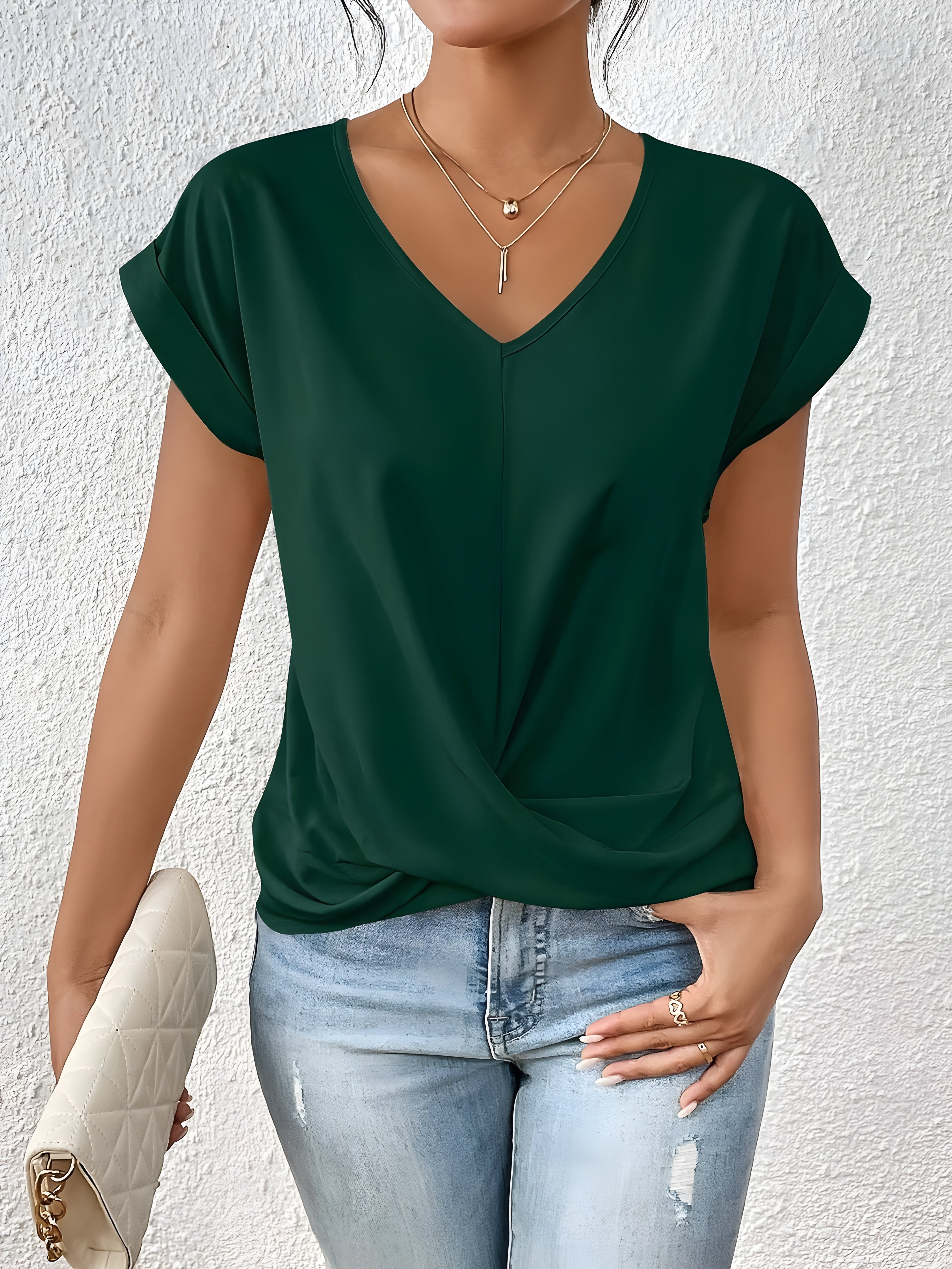 Faina™ | Elegant casual V-hals shirt