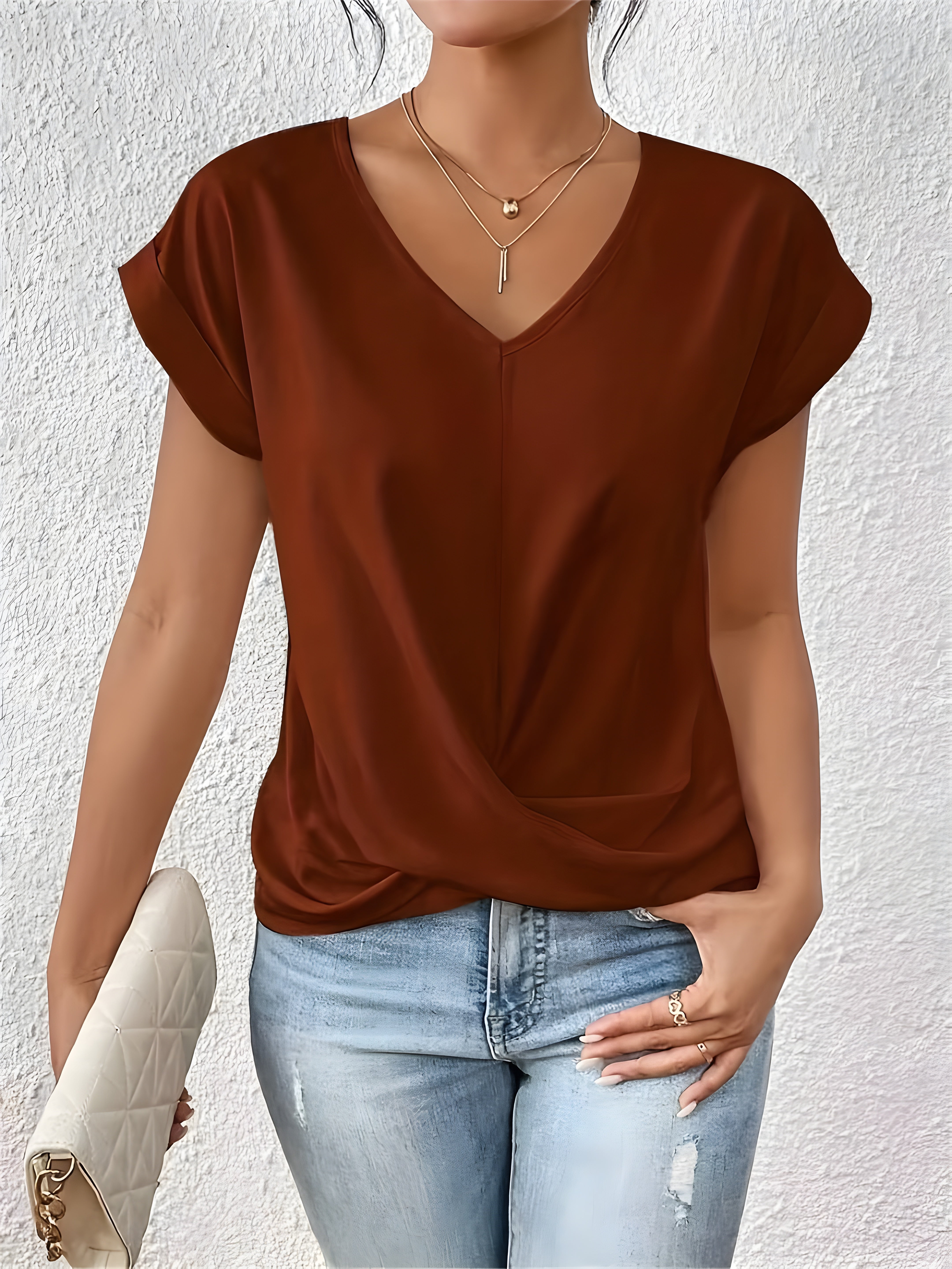 Faina™ | Elegant casual V-hals shirt