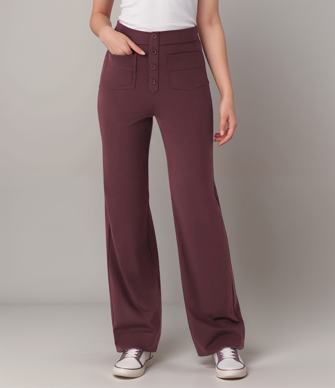 ELSA Elastische broek met hoge taille