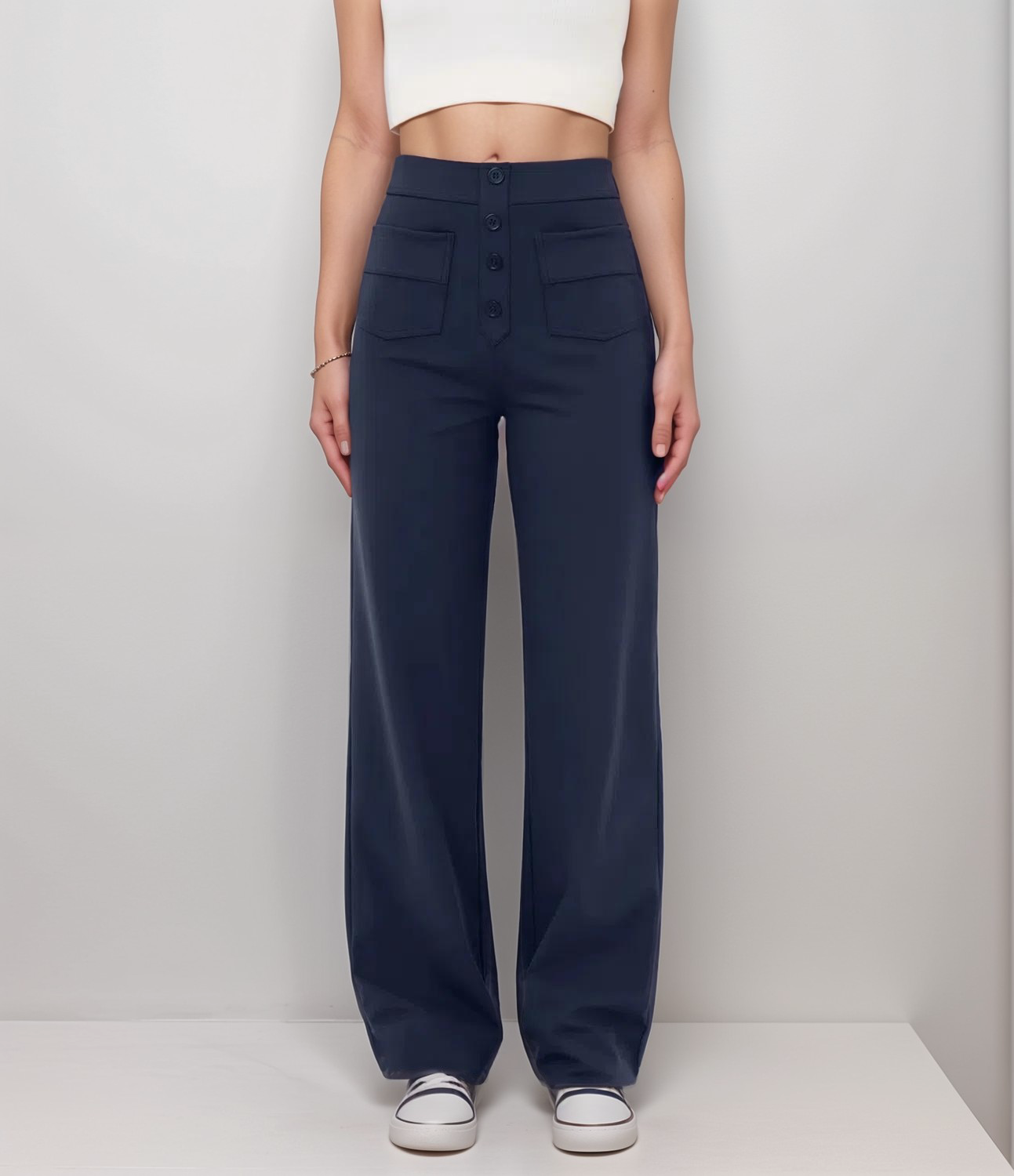 ELSA Elastische broek met hoge taille