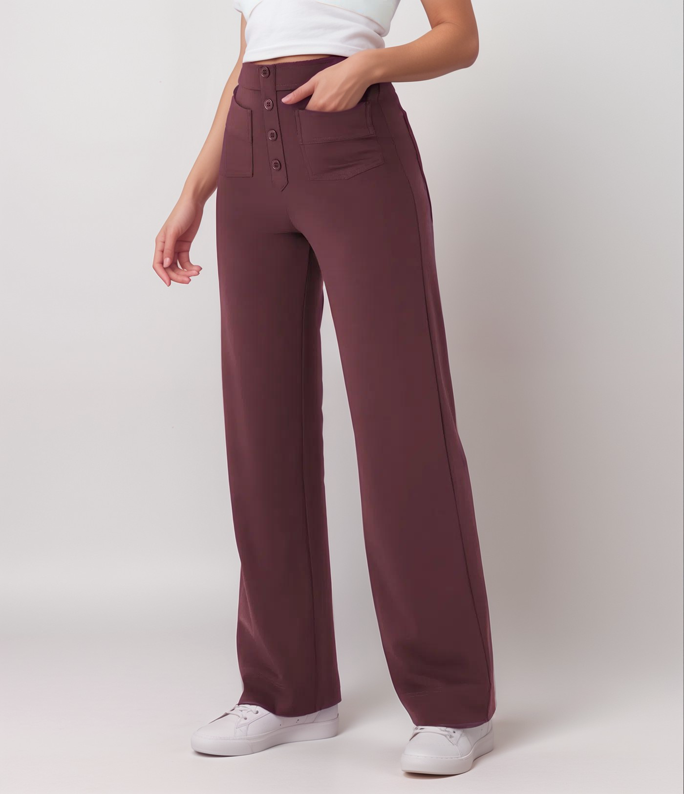 ELSA Elastische broek met hoge taille