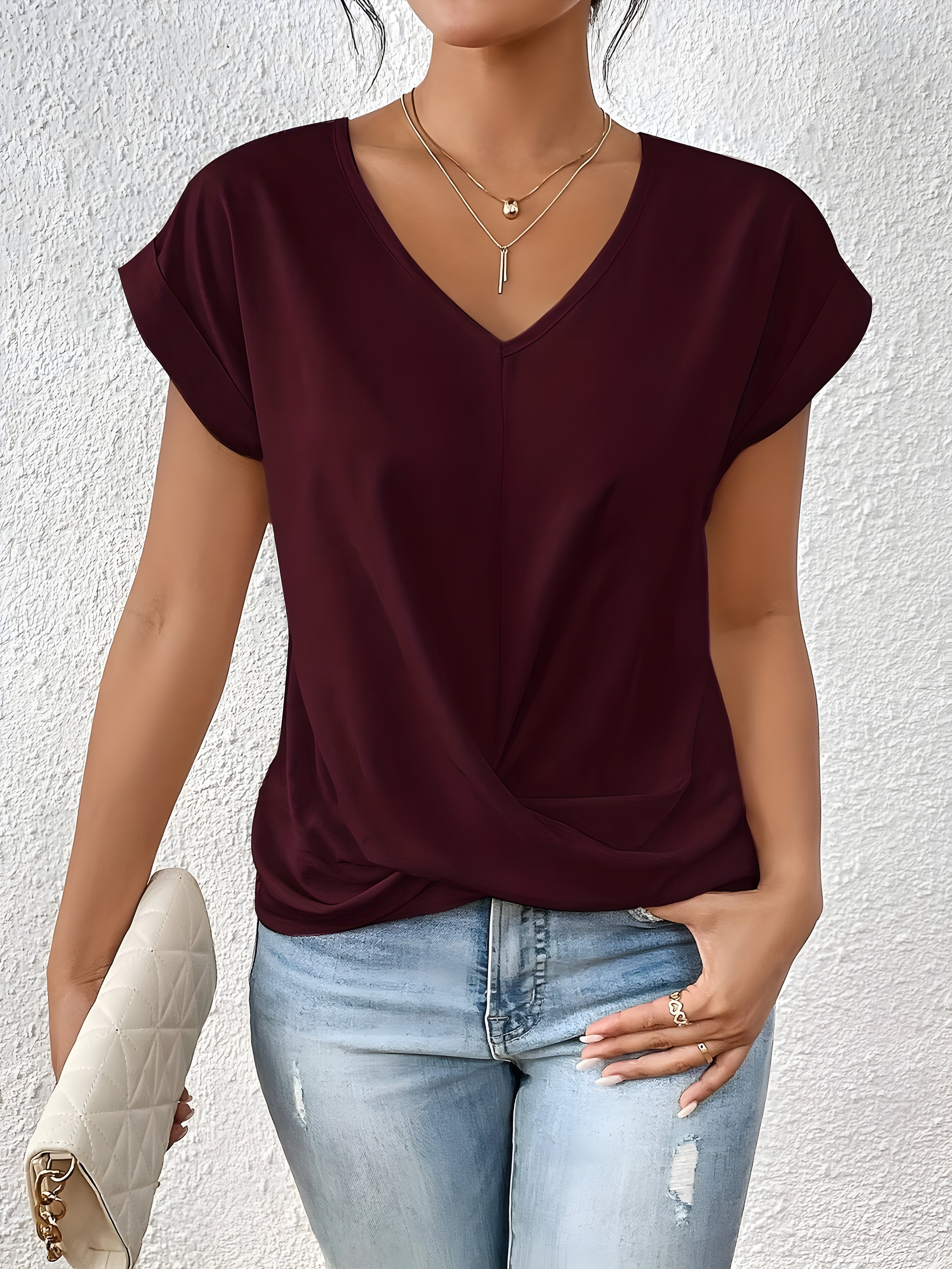 Faina™ | Elegant casual V-hals shirt