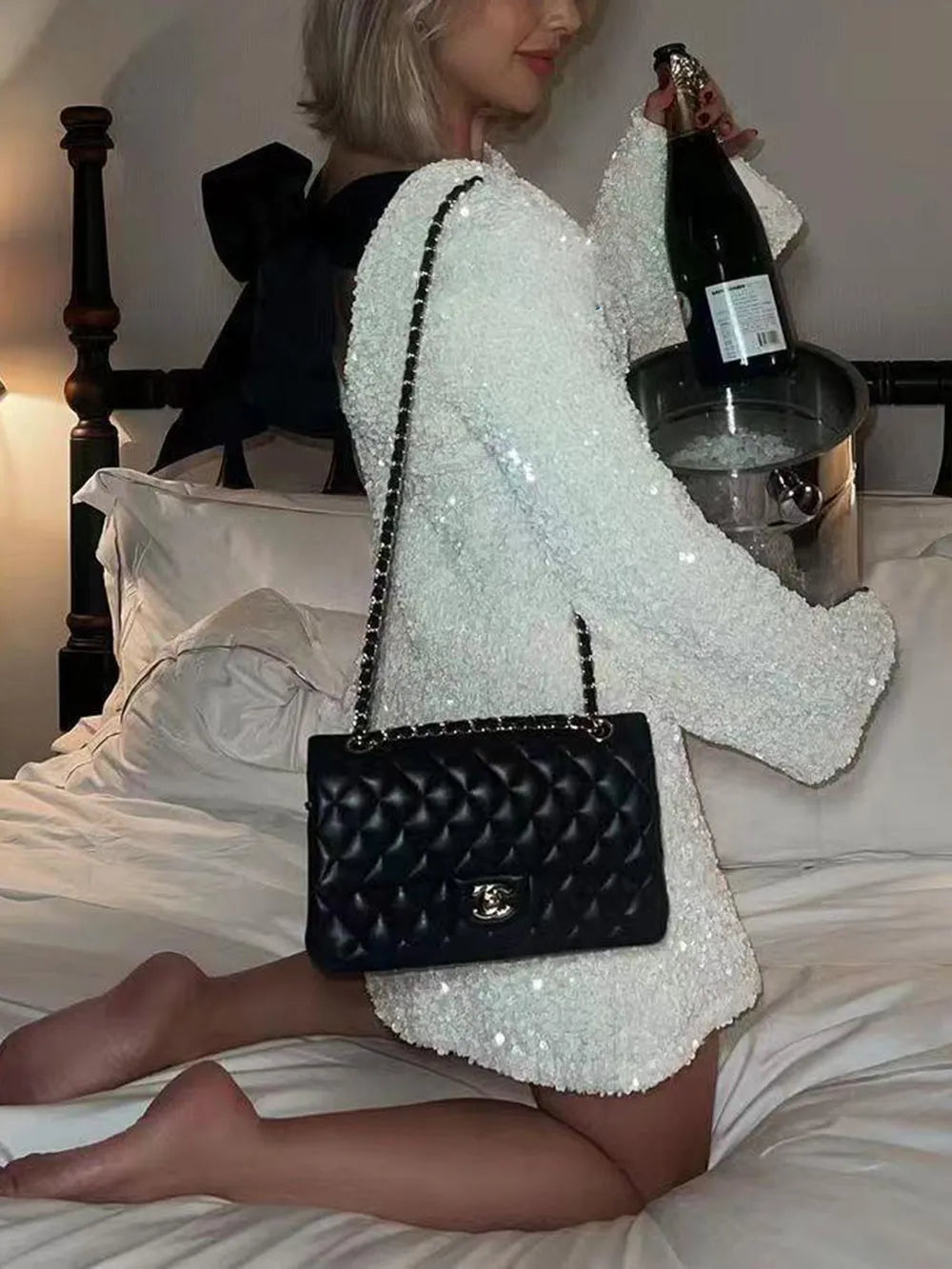 Eva - Mini Glitter Jurk