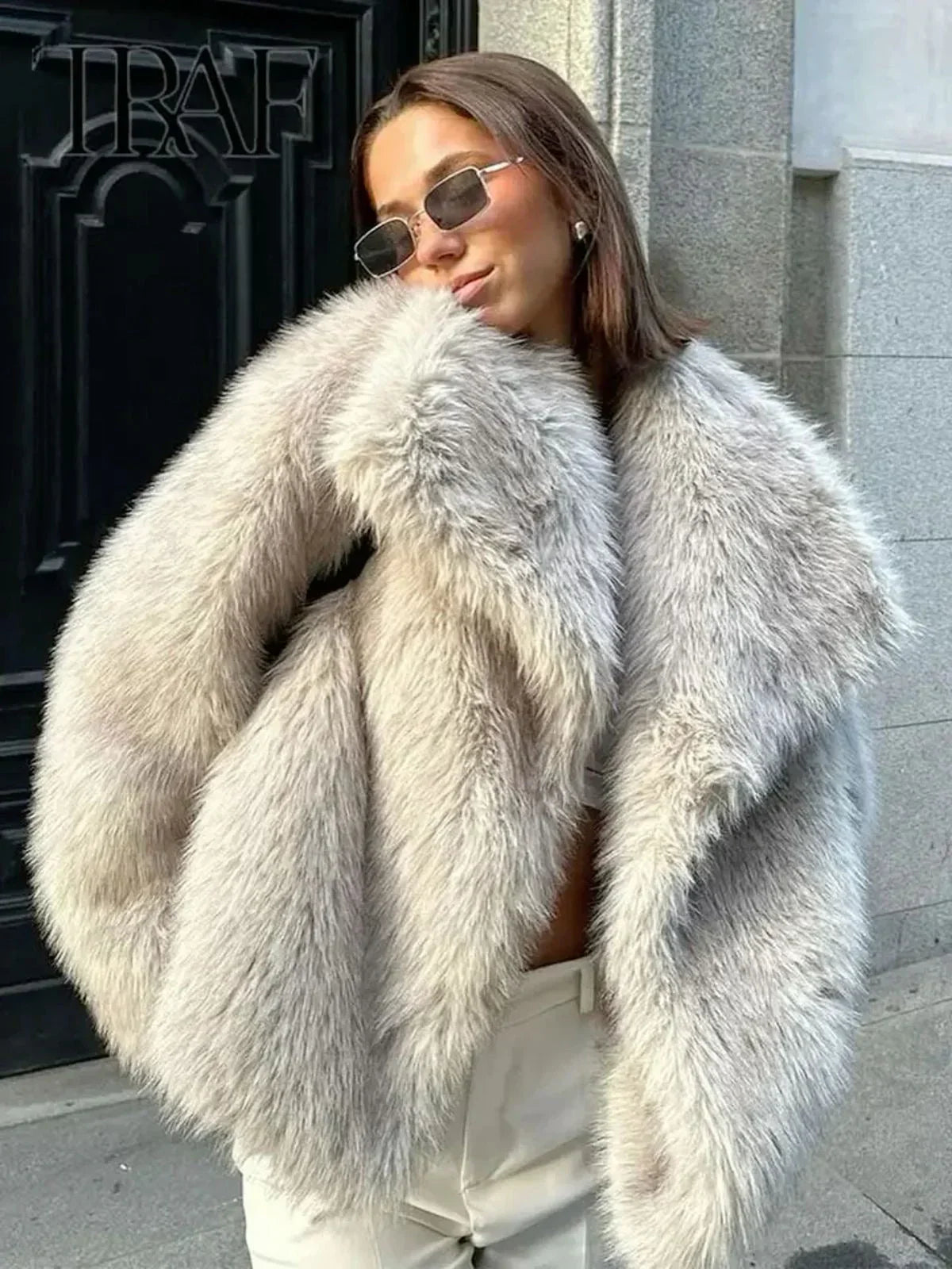 BRUNA jas van imitatiebont