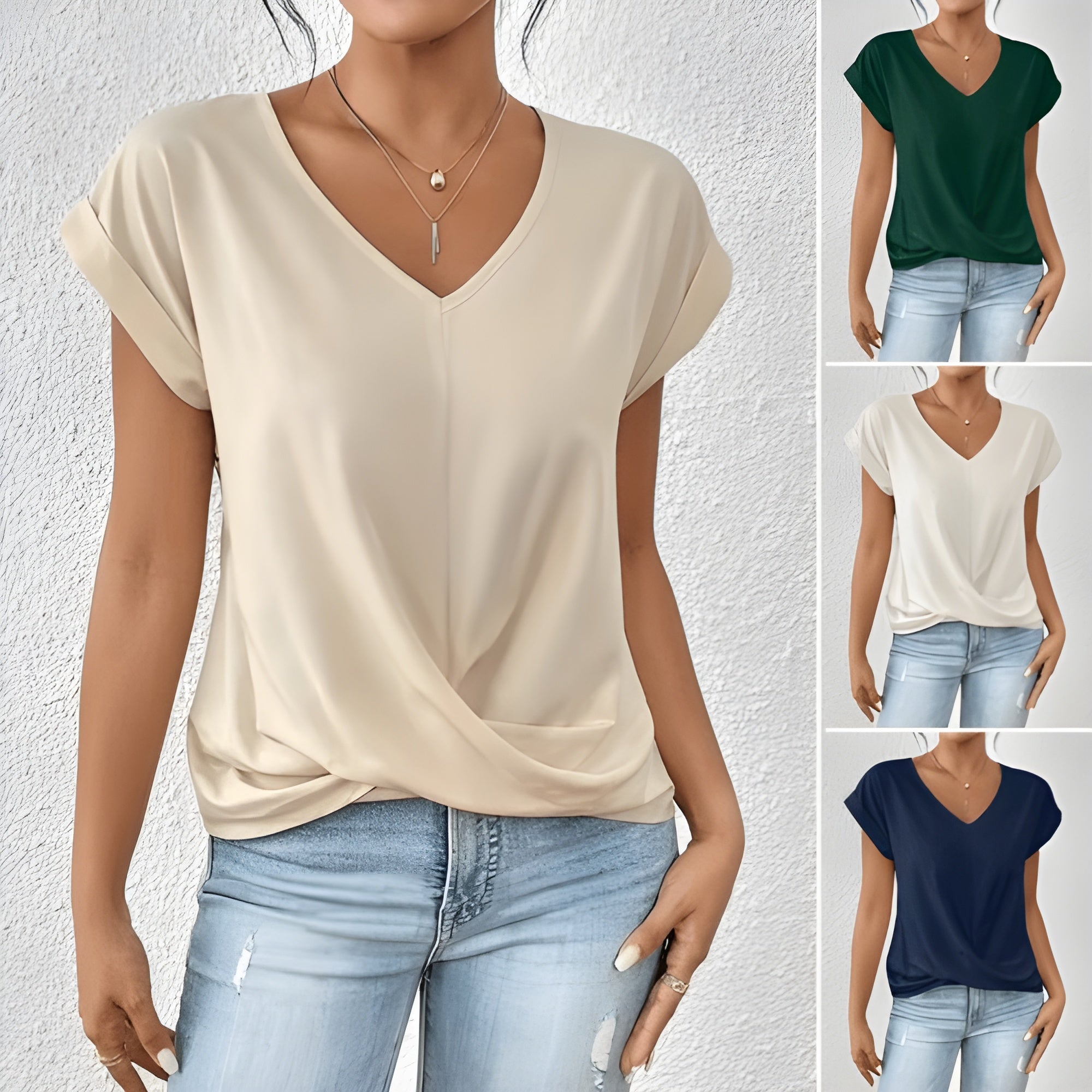 Faina™ | Elegant casual V-hals shirt