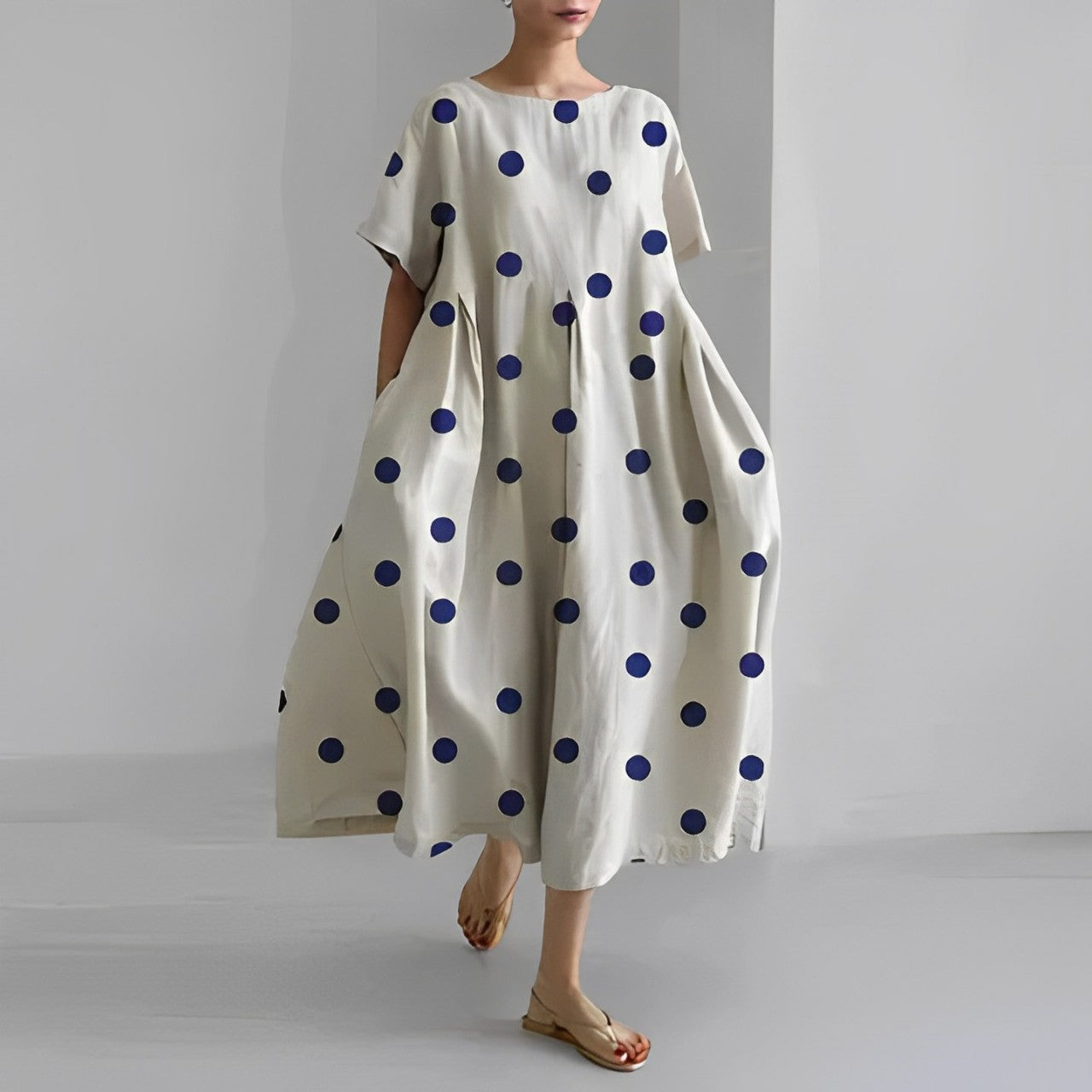 Daisy - Retro Grote Swing Losse Maxi Jurk