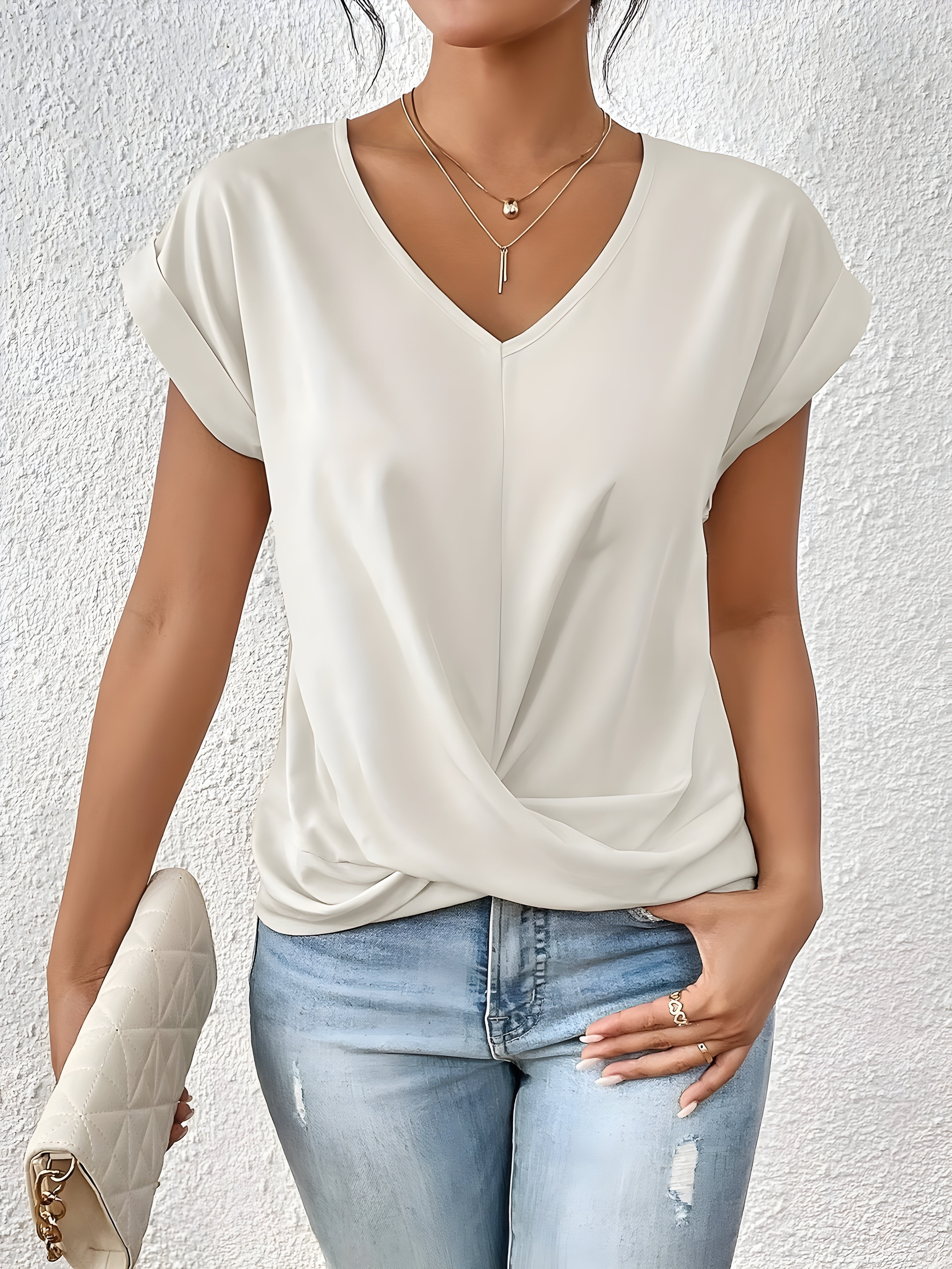 Faina™ | Elegant casual V-hals shirt