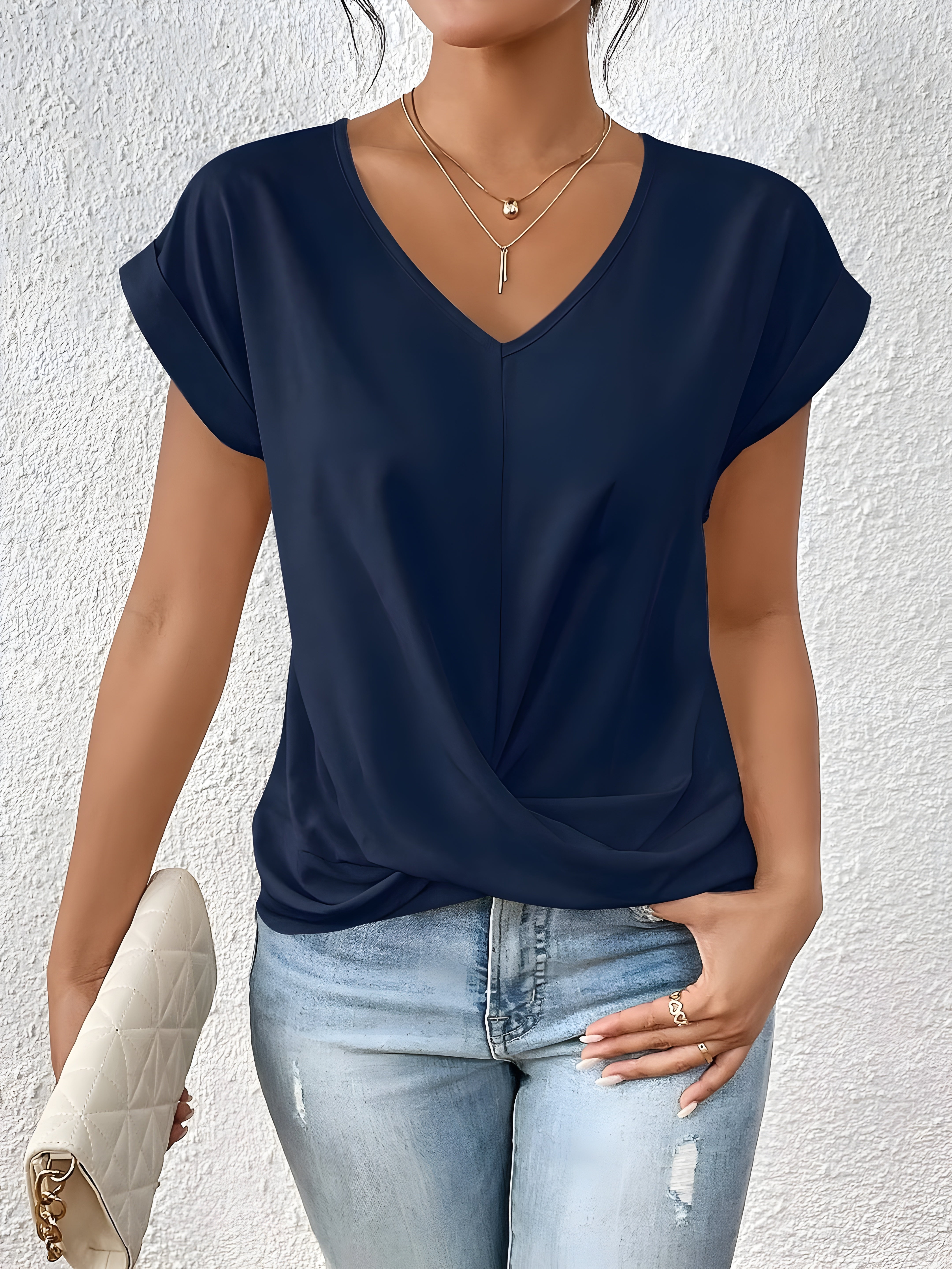 Faina™ | Elegant casual V-hals shirt