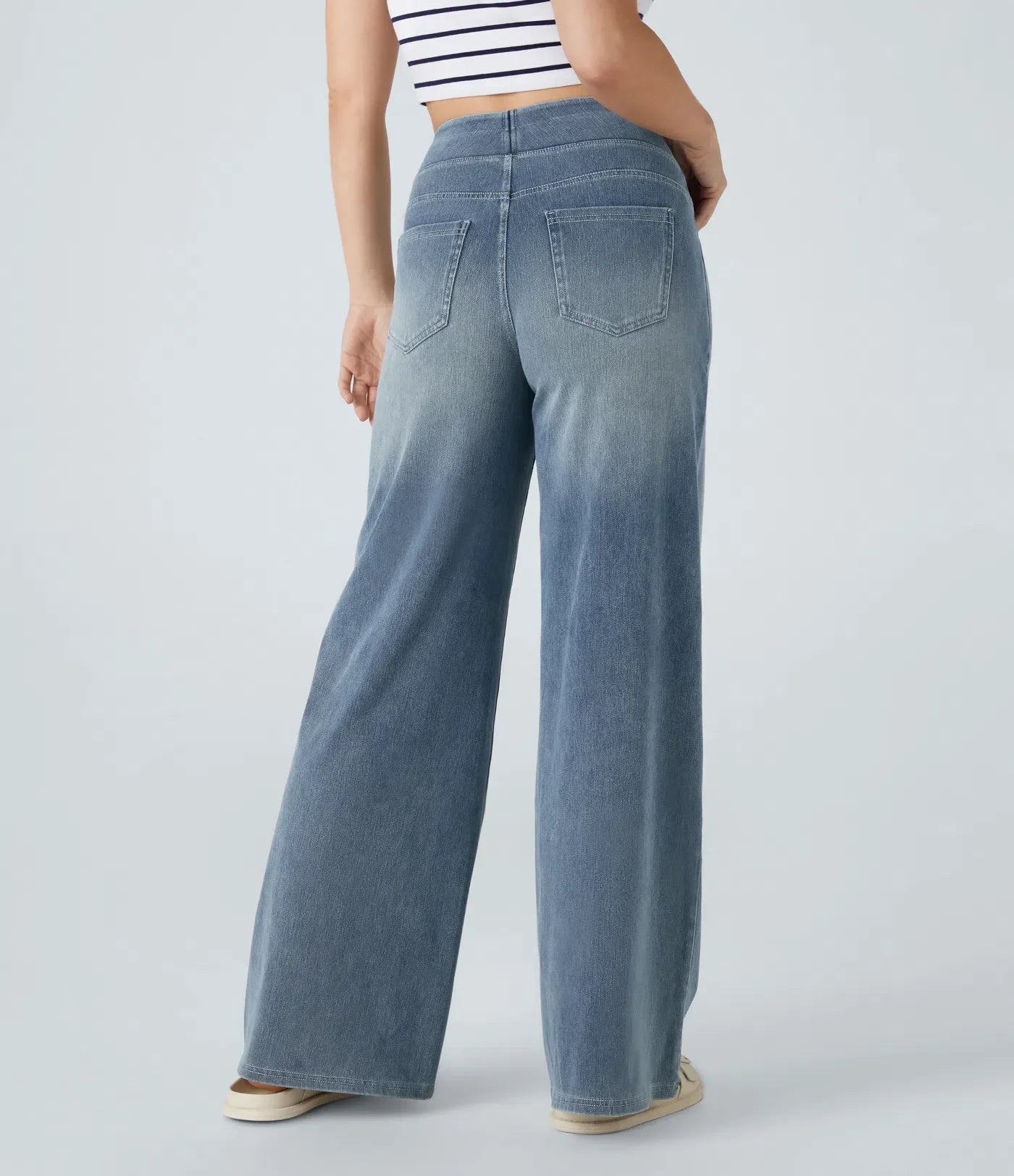 EVA strech broek met hoge taille