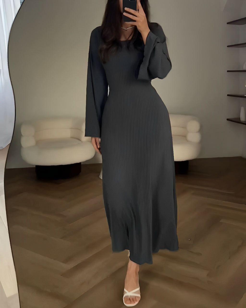 ELEGANTE Gebreide Maxi Jurk