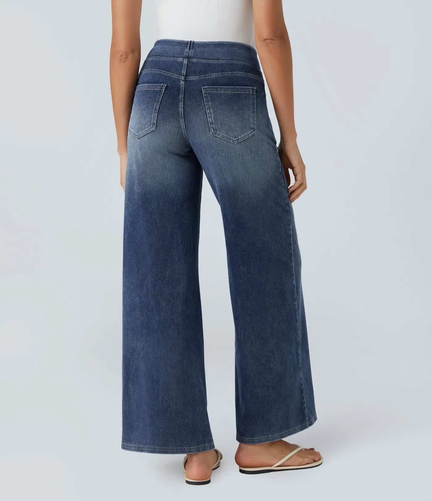 EVA strech broek met hoge taille