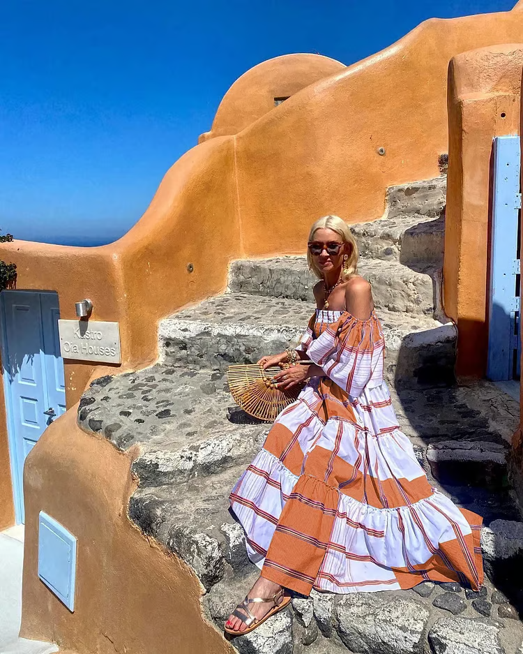 Fallon - Luxe Mexicaanse Bloemenprint Maxi Jurk