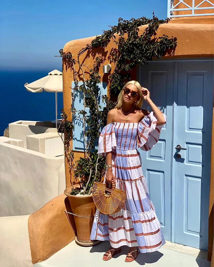 Fallon - Luxe Mexicaanse Bloemenprint Maxi Jurk