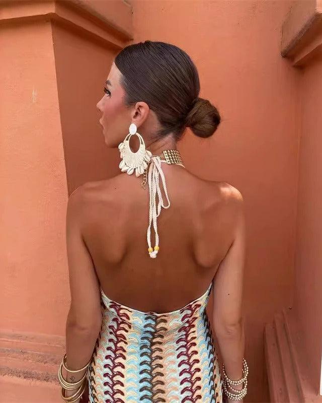 Charlotte - Boho Haakstrand Tuniek Jurk