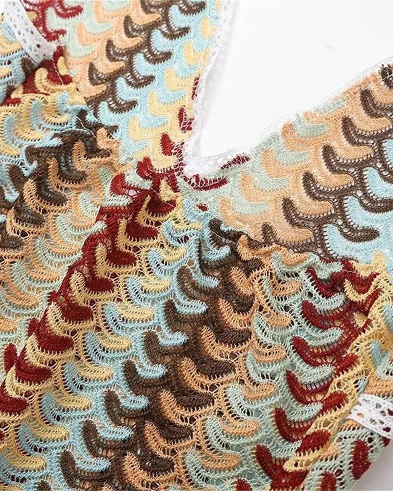 Charlotte - Boho Haakstrand Tuniek Jurk
