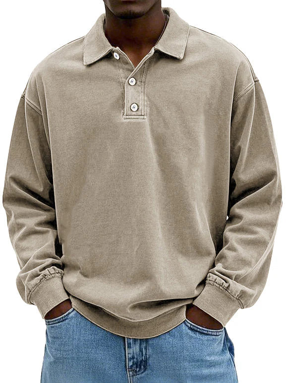 Hofman™ Herenpolo met lange mouwen