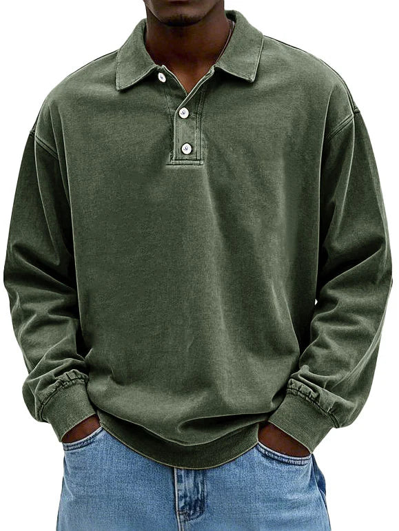 Hofman™ Herenpolo met lange mouwen