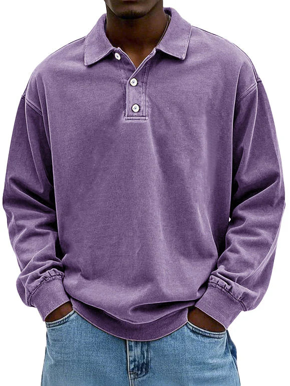 Hofman™ Herenpolo met lange mouwen