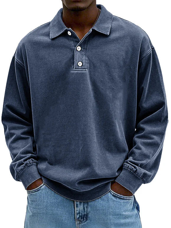 Hofman™ Herenpolo met lange mouwen