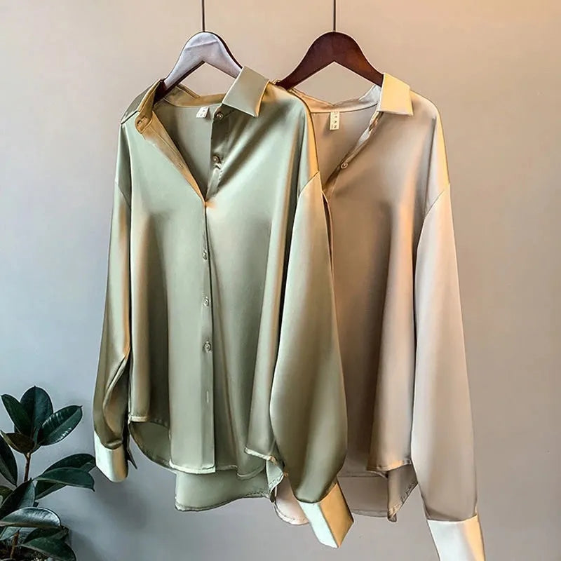 JENNY Elegante satijnen blouse
