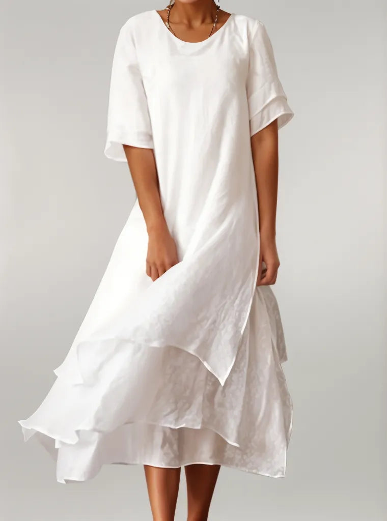Isilde - Elegante katoenen maxi jurk