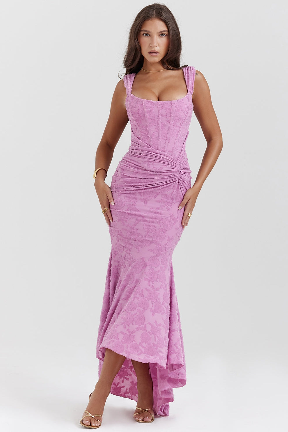 Ercilia - Elegante asymmetrische jurk met verstelbare bandjes