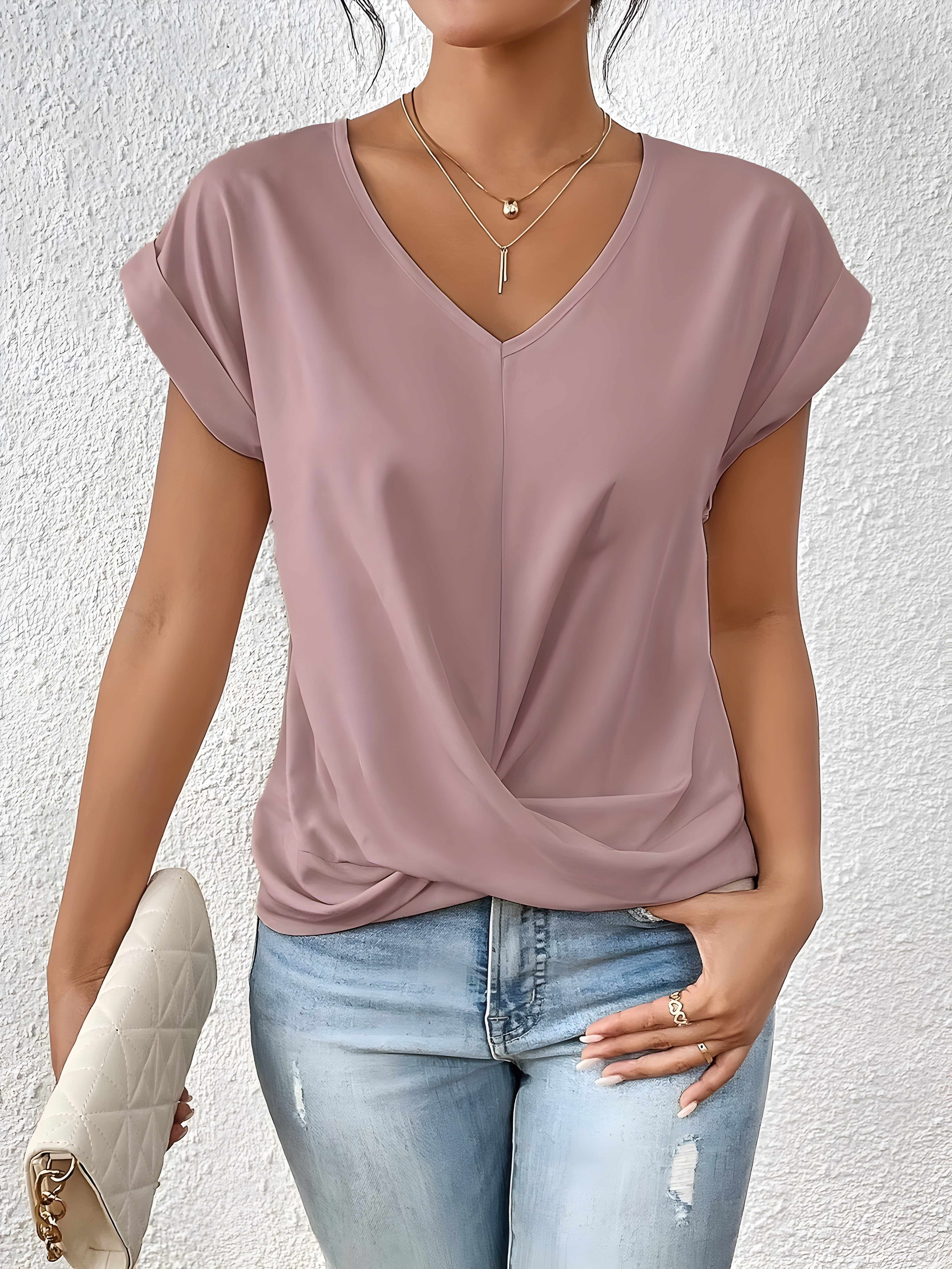 Liona Casual T-shirt met V-hals
