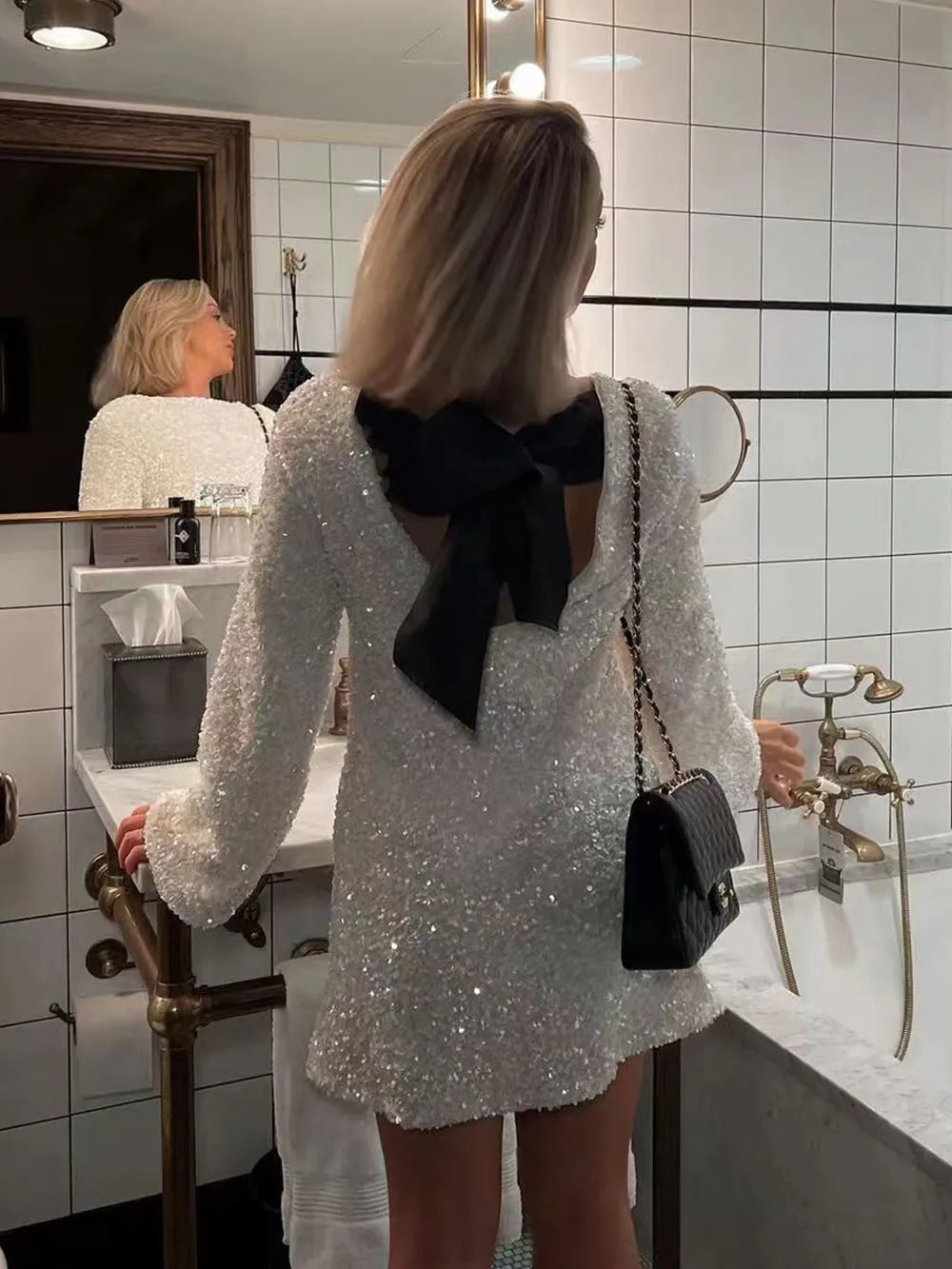 Eva - Mini Glitter Jurk