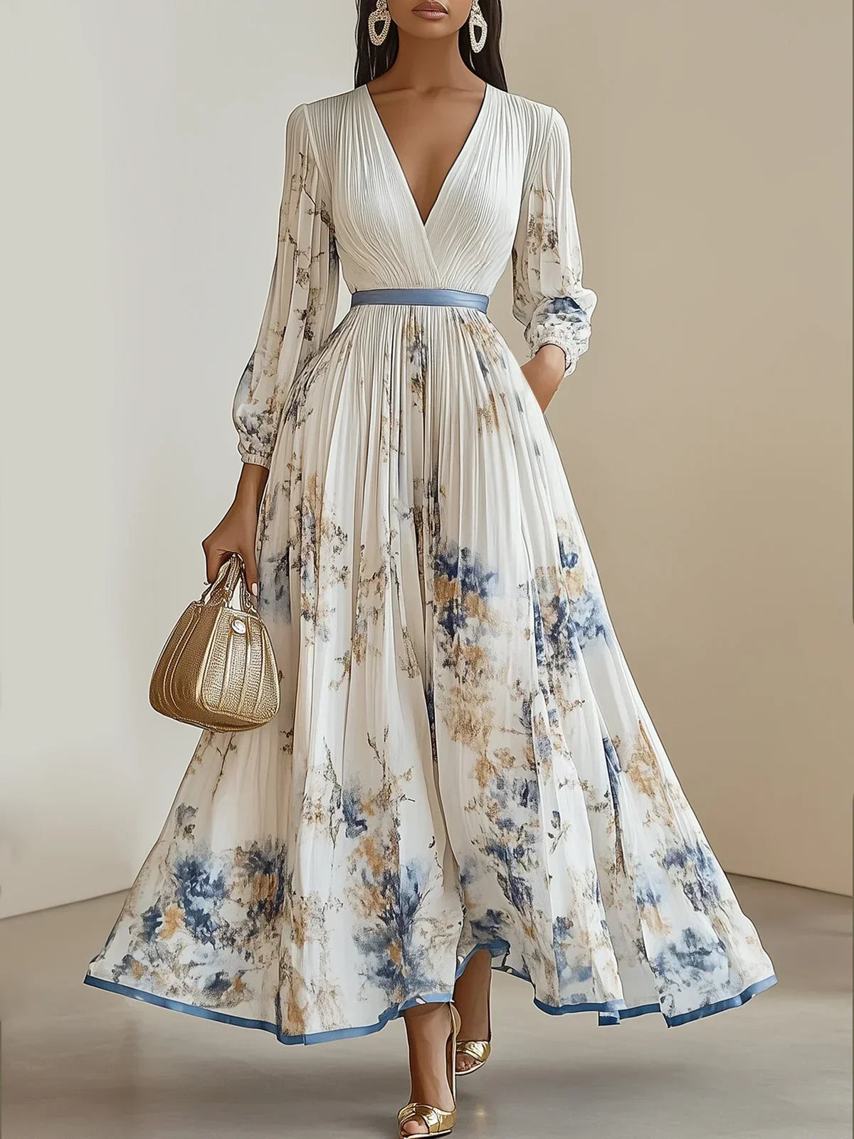 Bristol - Bloemen Patchwork Bohemian Maxi Jurk