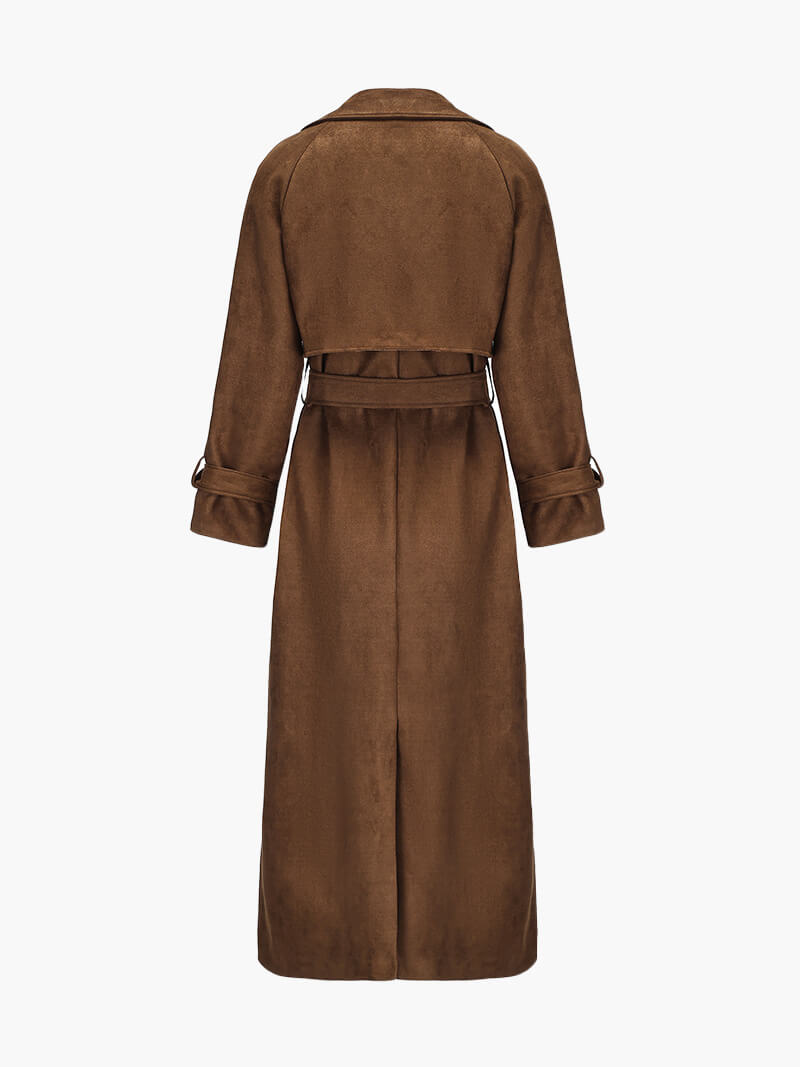 ANGELA Suede Trenchcoat