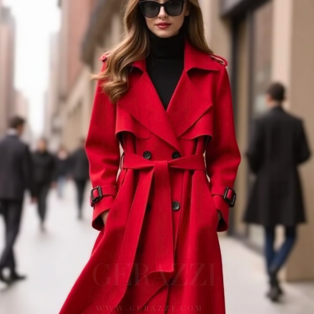 CLARA Elegante Trenchoat met centuur