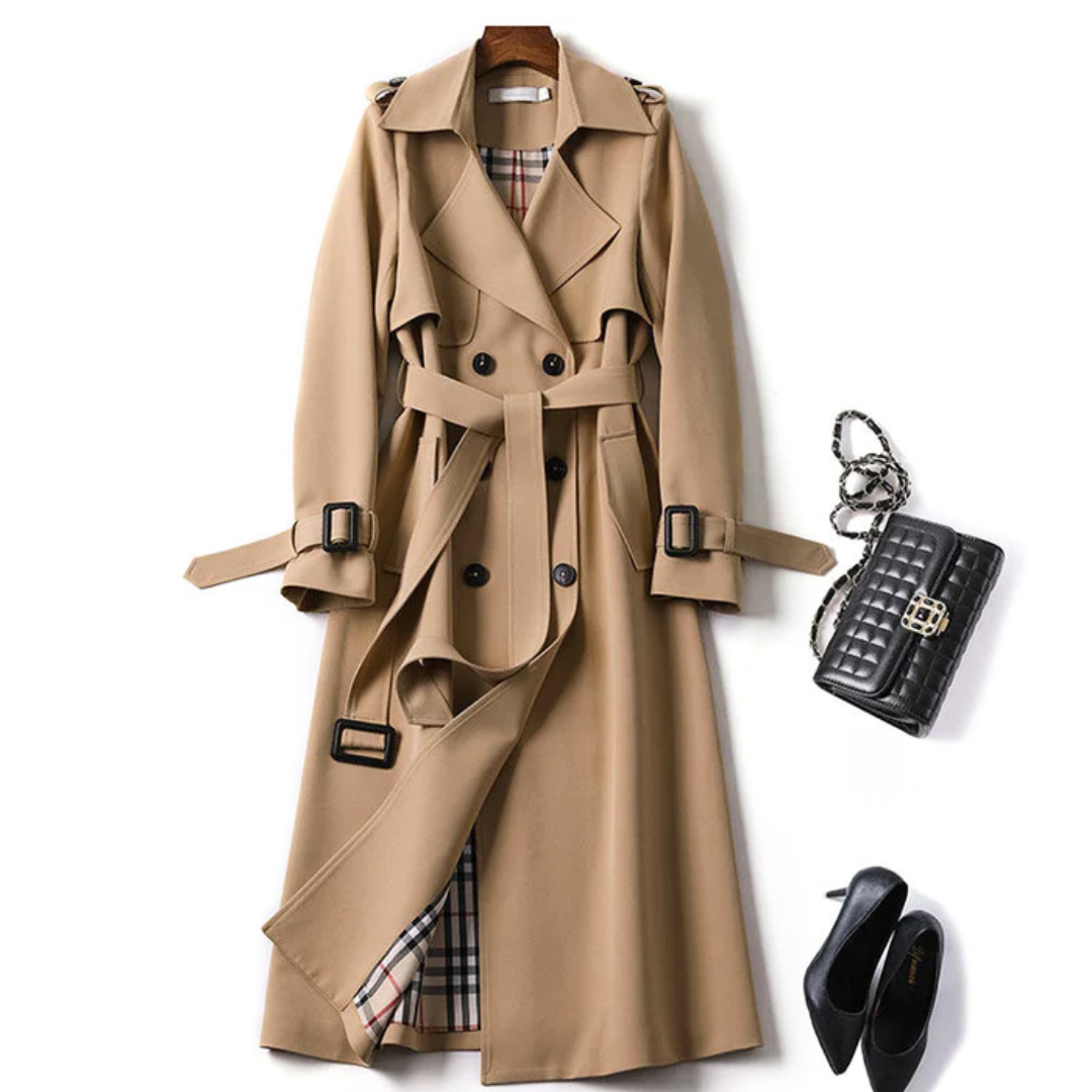 CLARA Elegante Trenchoat met centuur
