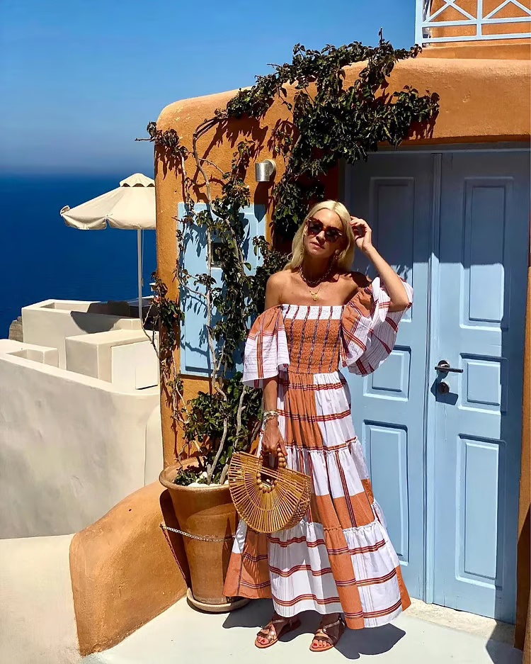 Fallon - Luxe Mexicaanse Bloemenprint Maxi Jurk