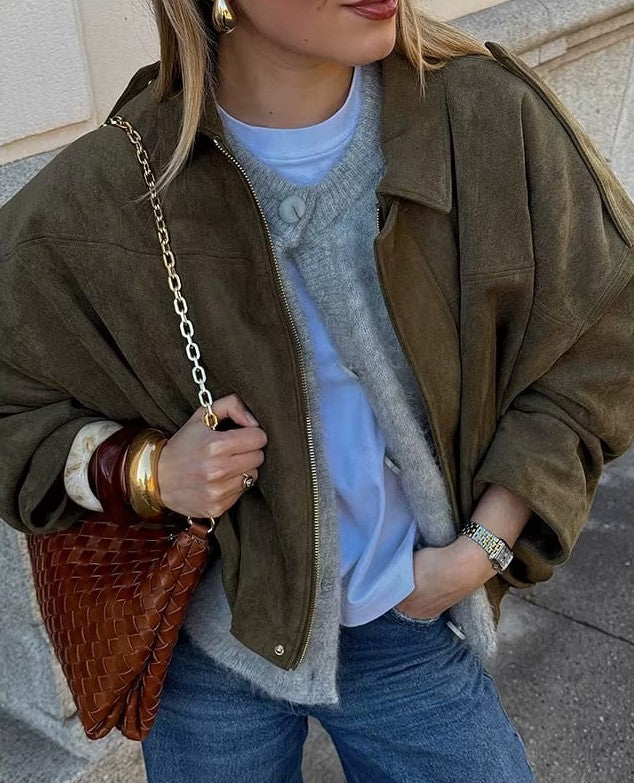 Liora Amsterdam- Suéde Bomberjacket