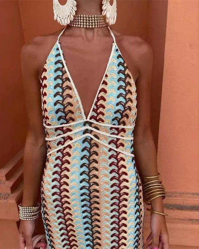 Charlotte - Boho Haakstrand Tuniek Jurk