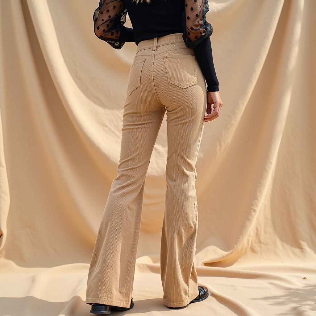 Jacqueline - Corduroy Flared Broek