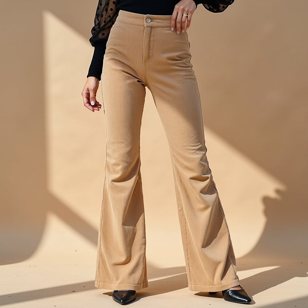 Jacqueline - Corduroy Flared Broek