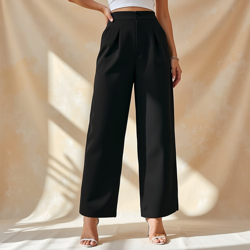 Hélène - Hoge Taille Broek Met Zakken