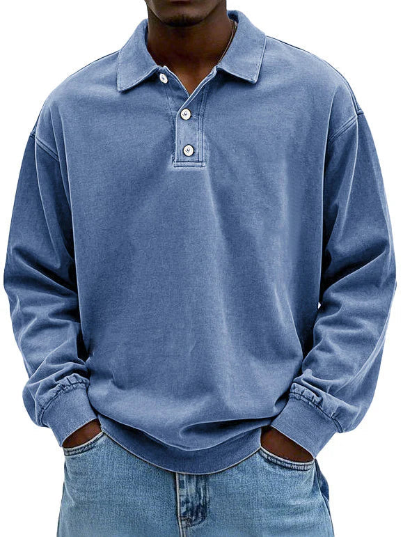 Hofman™ Herenpolo met lange mouwen